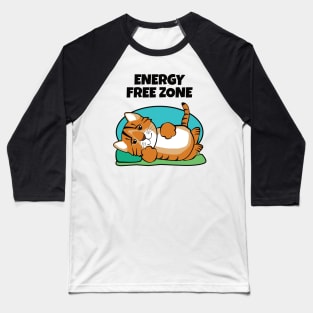Energy Free Zone Tiger Cat Baseball T-Shirt